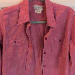 Lucky Brand Women's Red Button Down Shirt